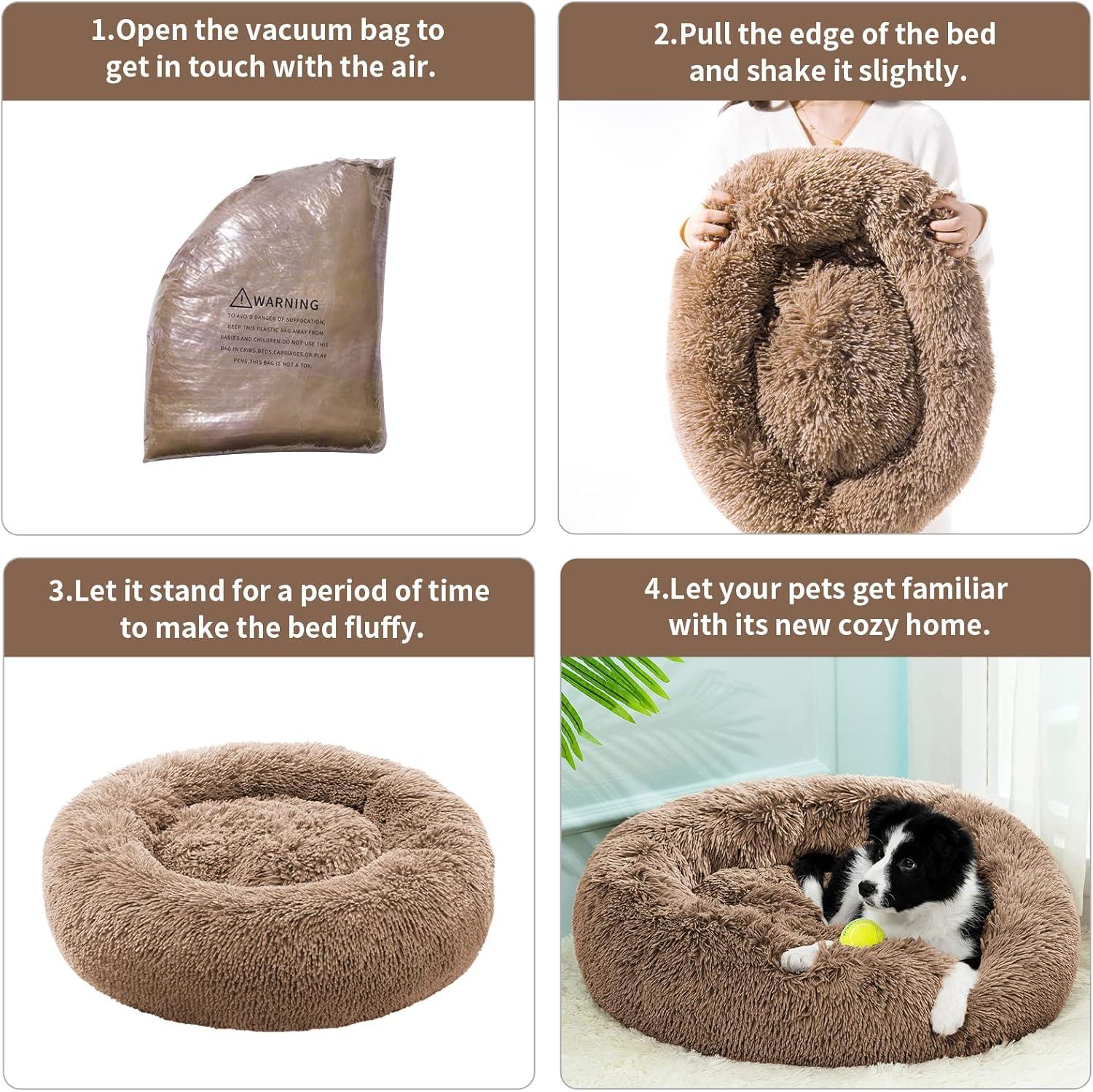 YOJOGEE Calming Donut Puppy Bed for Medium Small | ObaPet