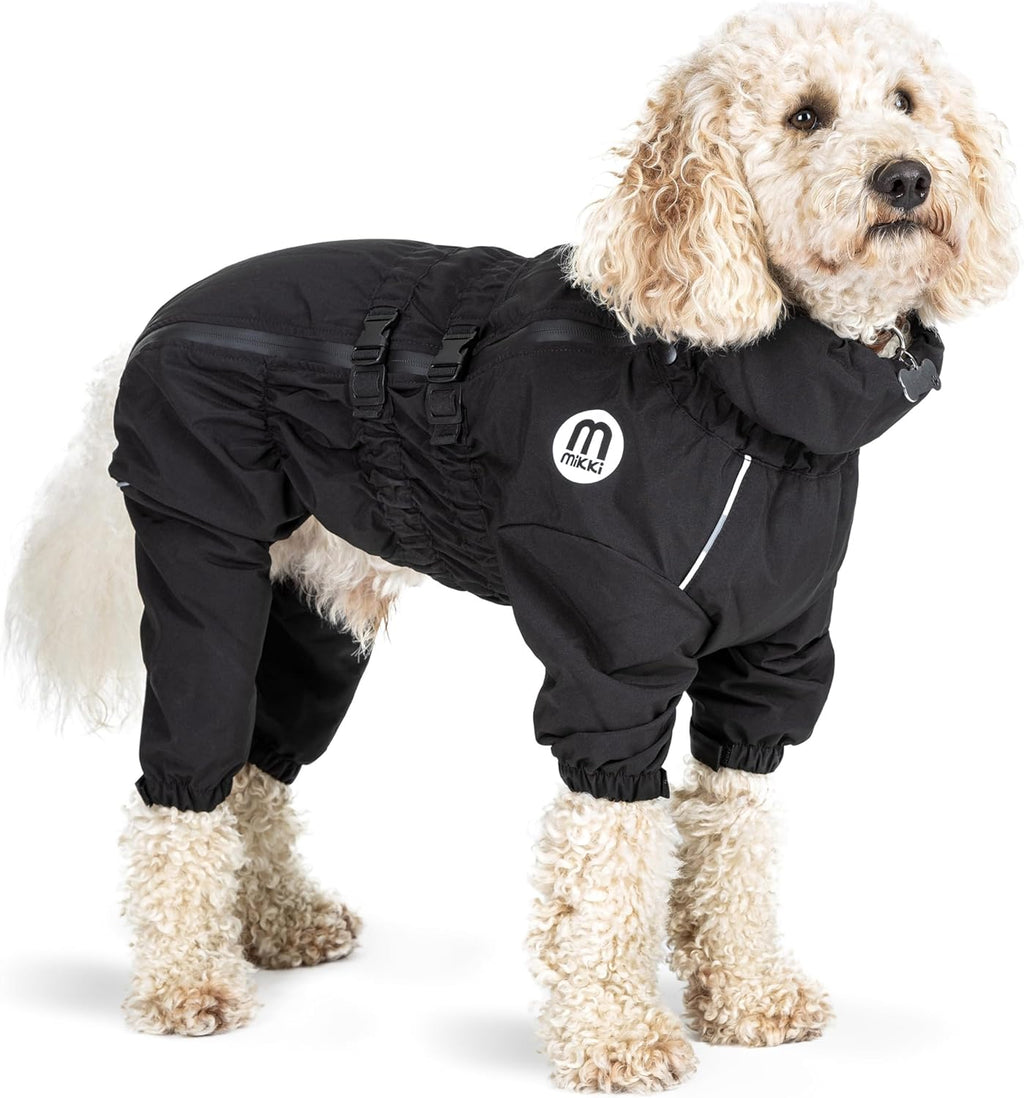 Mikki Doodles Dog Raincoat, Waterproof, Windproof, Silky Lining, Less Friction Means Less Knots & Tangles