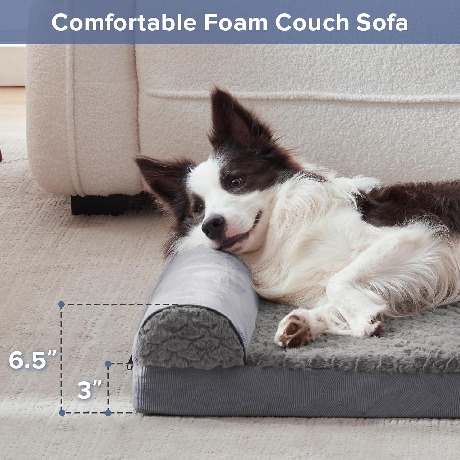 FURTIME Large Dog Bed(89 x 64cm), Orthopedic | ObaPet