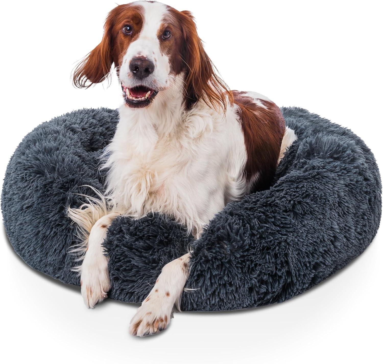 Woof & Whiskers Donut Beds For Dogs Grey Dog Bed | ObaPet