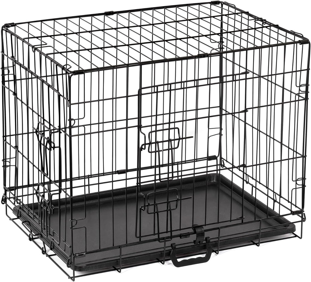 Dog Crate Dog Puppy Pet Cage, Dog Crate with Removal Tray,Folding Metal Pet Dog Training Cage Crate for Dogs