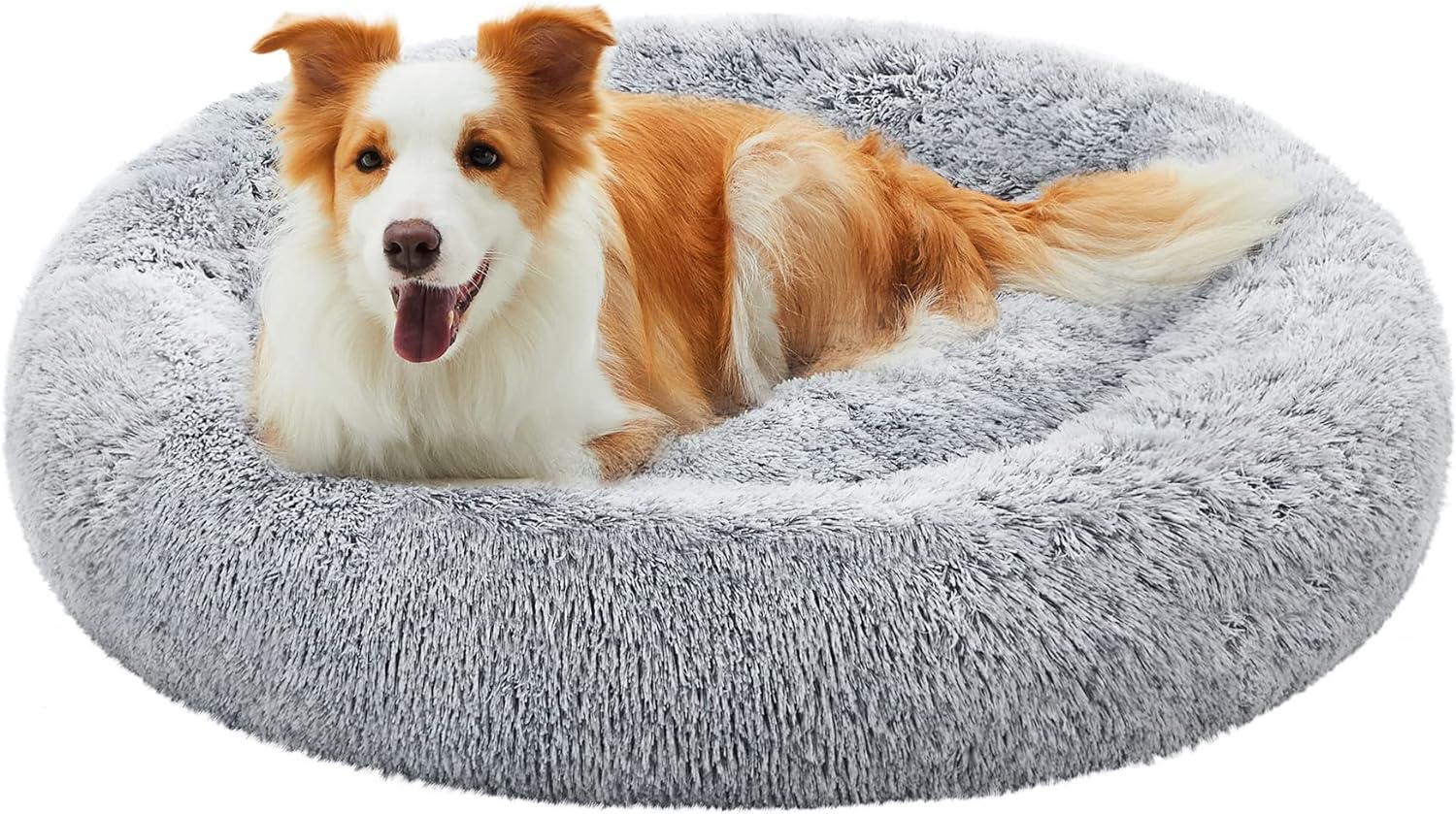 Feandrea Dog Bed, Donut Cat Bed, Fluffy Calming | ObaPet