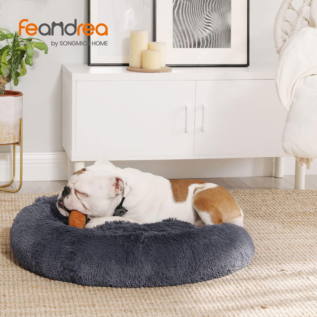 Feandrea Dog Bed, Donut Cat Bed, Fluffy Calming | ObaPet