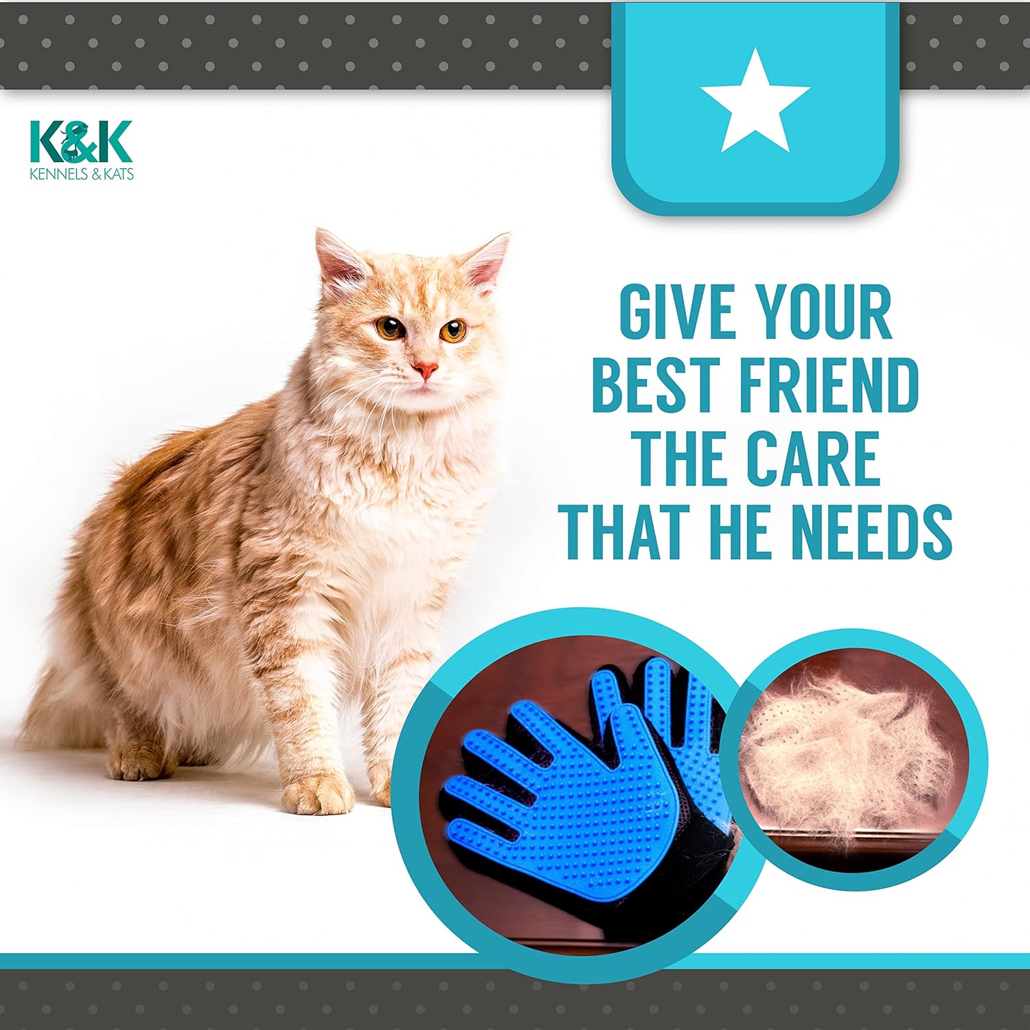 KENNELS & KATS Pet Grooming Glove | ObaPet
