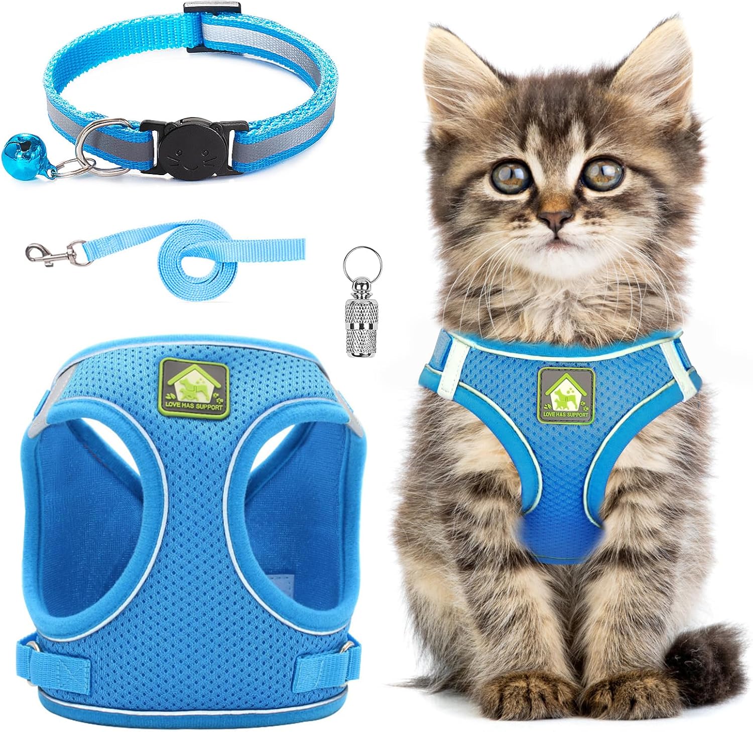 Cat Harness and Lead Set,Adjustable Reflective | ObaPet