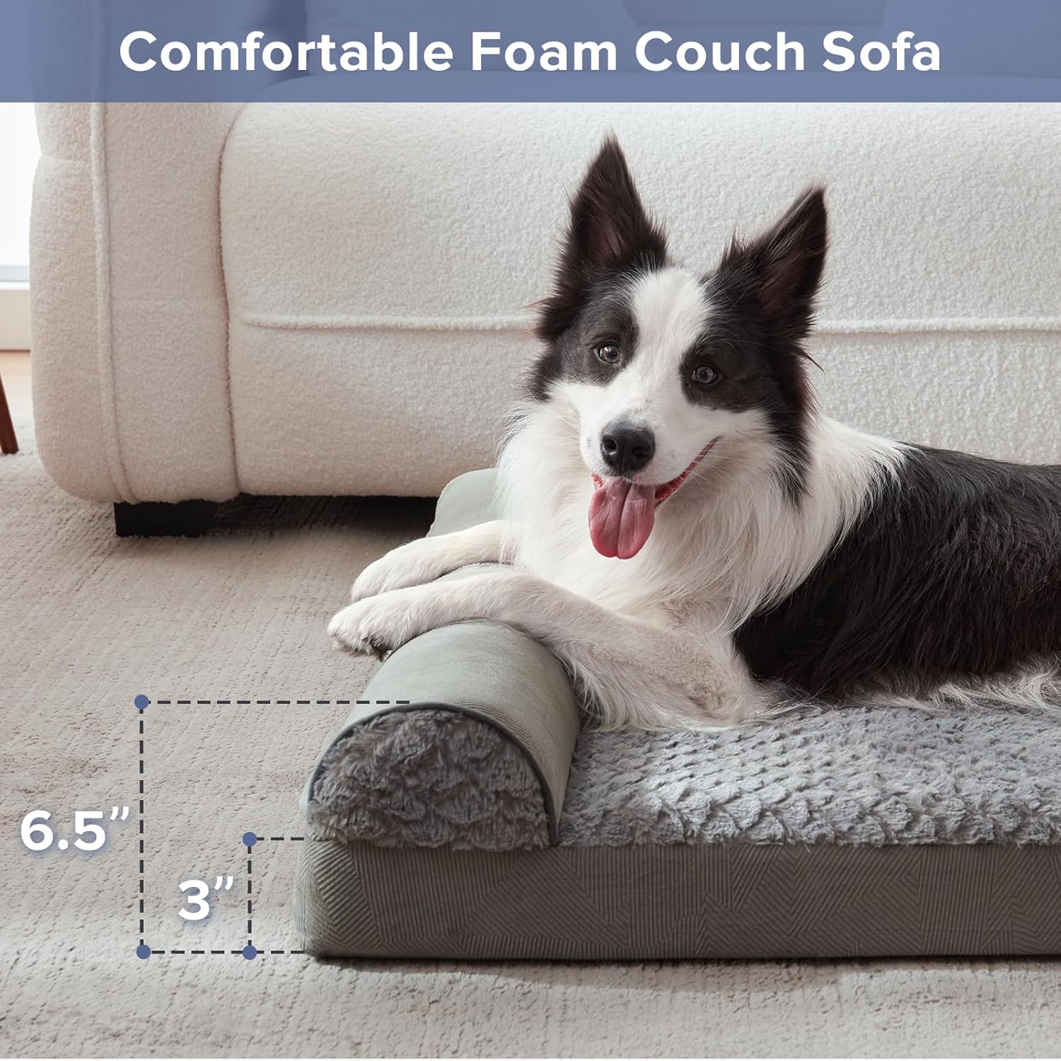 FURTIME Large Dog Bed(89 x 64cm), Orthopedic | ObaPet