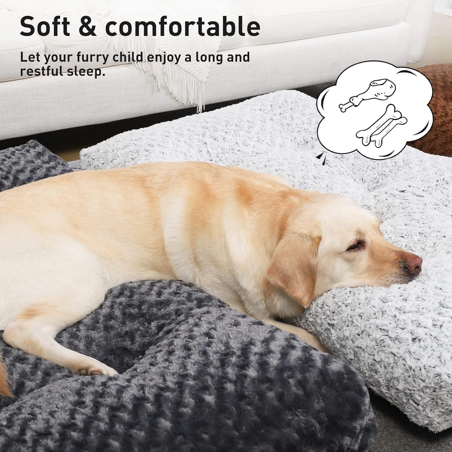 KSIIA Large Dog Bed Washable, Calming Dog Bed, | ObaPet