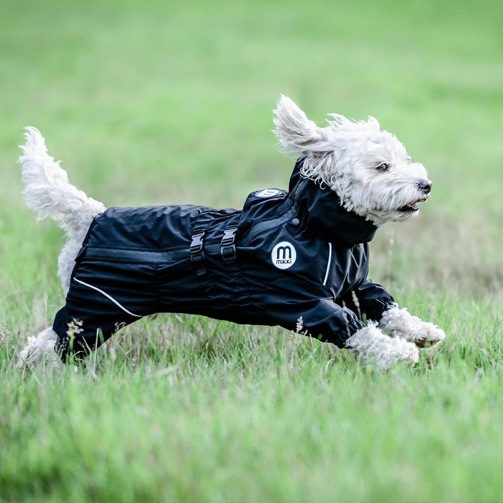 Mikki Doodles Dog Raincoat, Waterproof, Windproof, Silky Lining, Less Friction Means Less Knots & Tangles