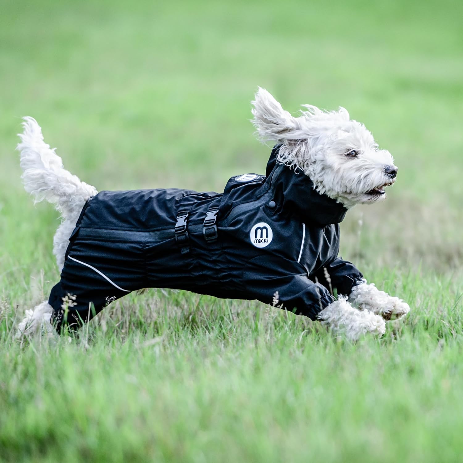 Mikki Doodles Dog Raincoat, Waterproof, Windproof, Silky Lining, Less Friction Means Less Knots & Tangles