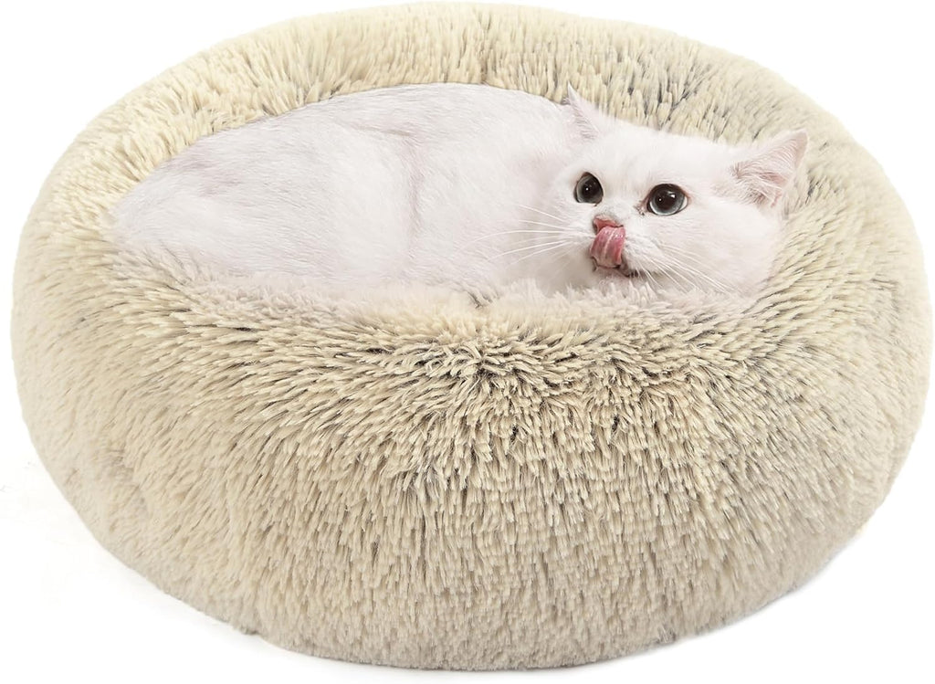 Feandrea Dog Bed, Donut Cat Bed, Fluffy Calming | ObaPet
