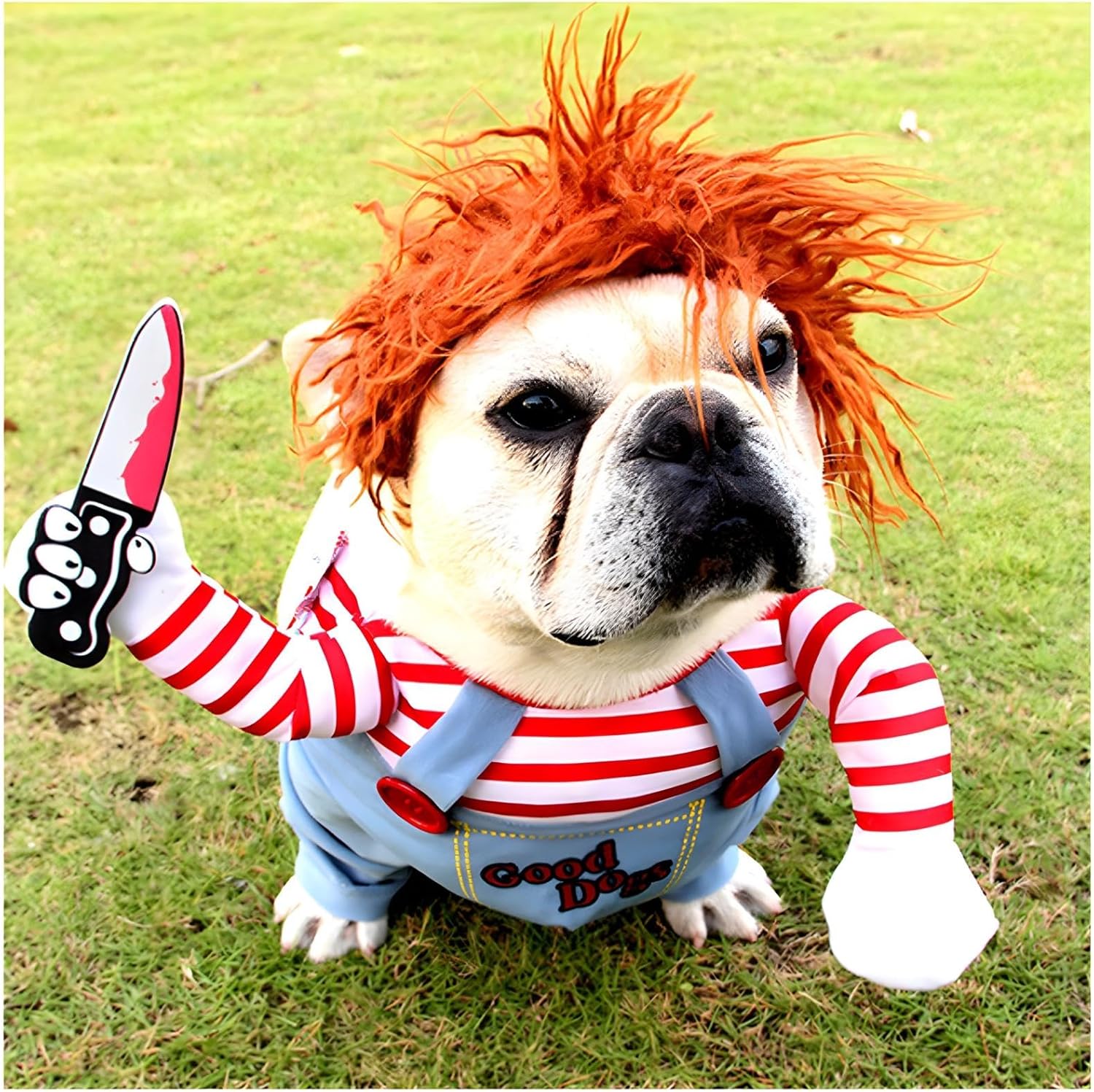 DELIFUR Dog Chucky Costume Pet Halloween Clothes | ObaPet