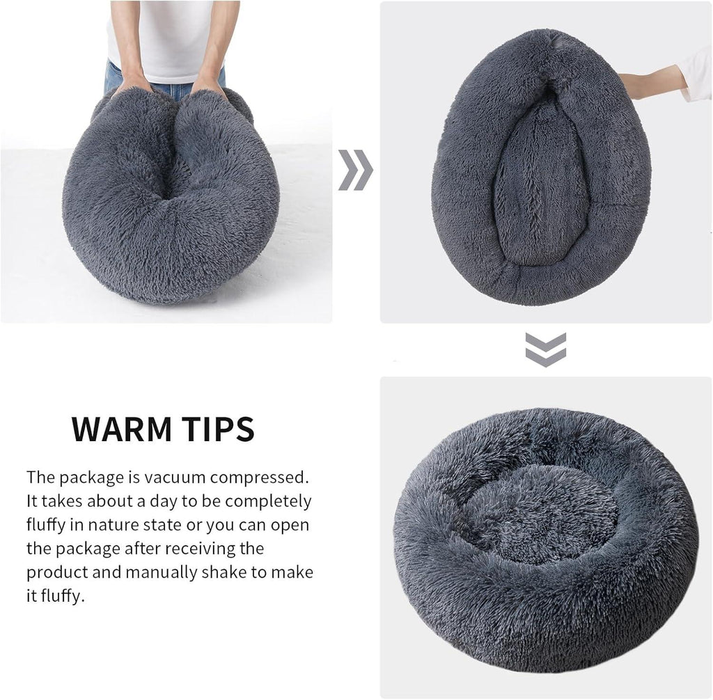YOJOGEE Calming Donut Puppy Bed for Medium Small | ObaPet