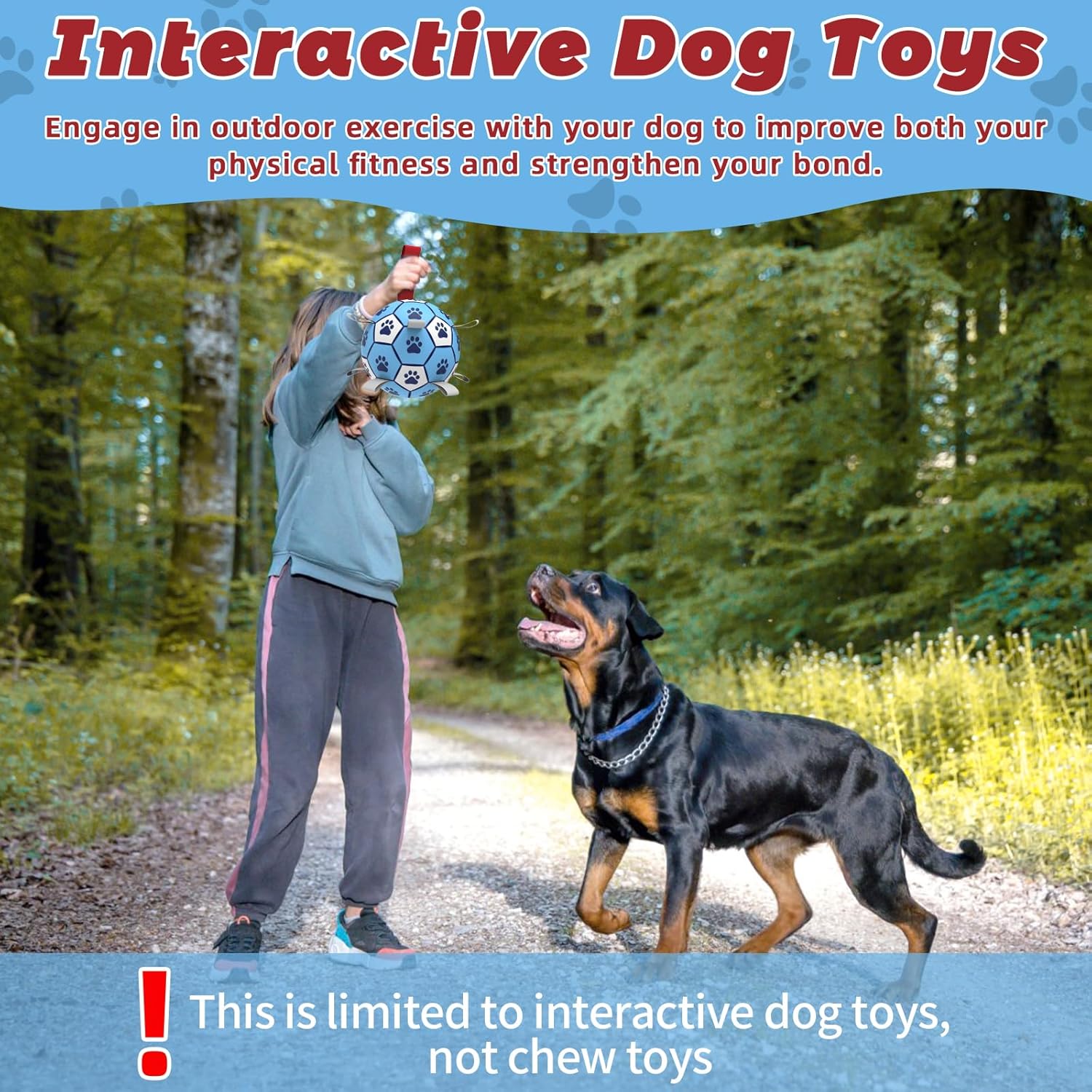 HETOO Interactive Dog Football Toys with Grab Tabs, Durable Dog Water Balls for Small Medium Breed, Indoor & Outdoor