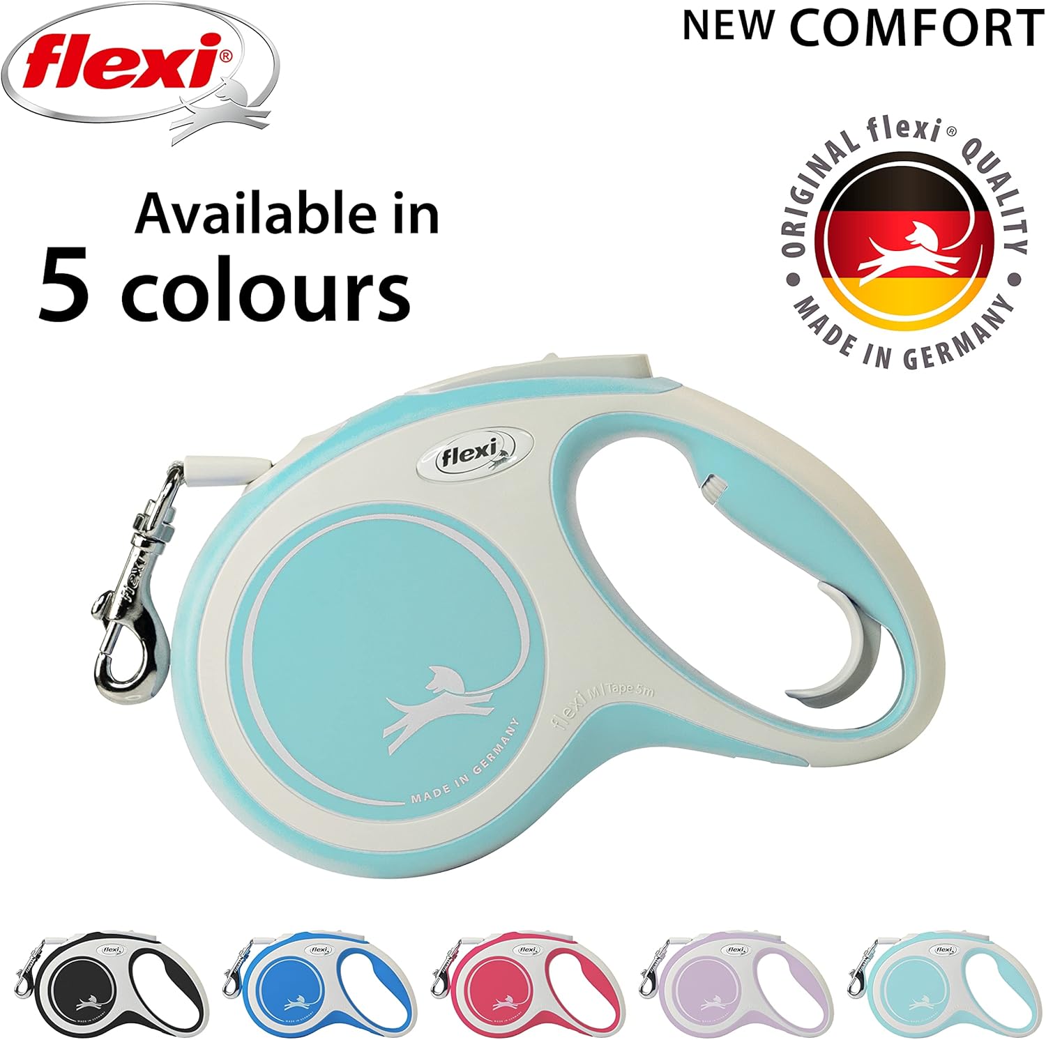 Flexi New Classic Tape Blue Large 8m Retractable | ObaPet
