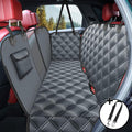KYG Dog Car Seat Cover Dog Hammock For Car Back Seats With Side Protection And Mesh Visual Window, Durable Scratch Proof And Waterproof Pet Car Seat Cover For Cars/Trucks/Suv 135 X 148 Cm Red & Black