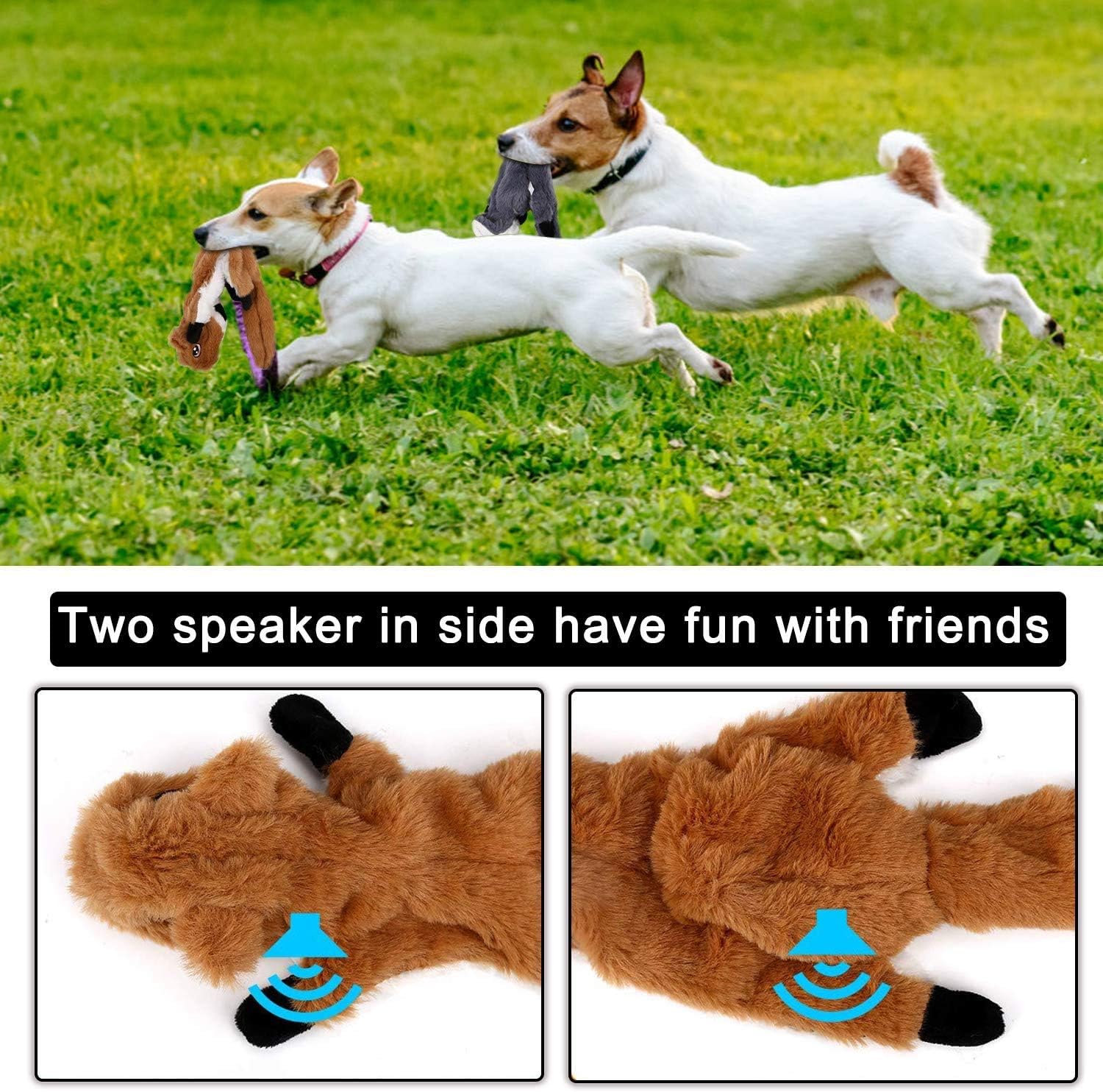 Newthinking No Stuffing Dog Toys, 5 Pack Squeaky Dog Toys, Soft Plush Dog Toys for Small Medium Large Dogs