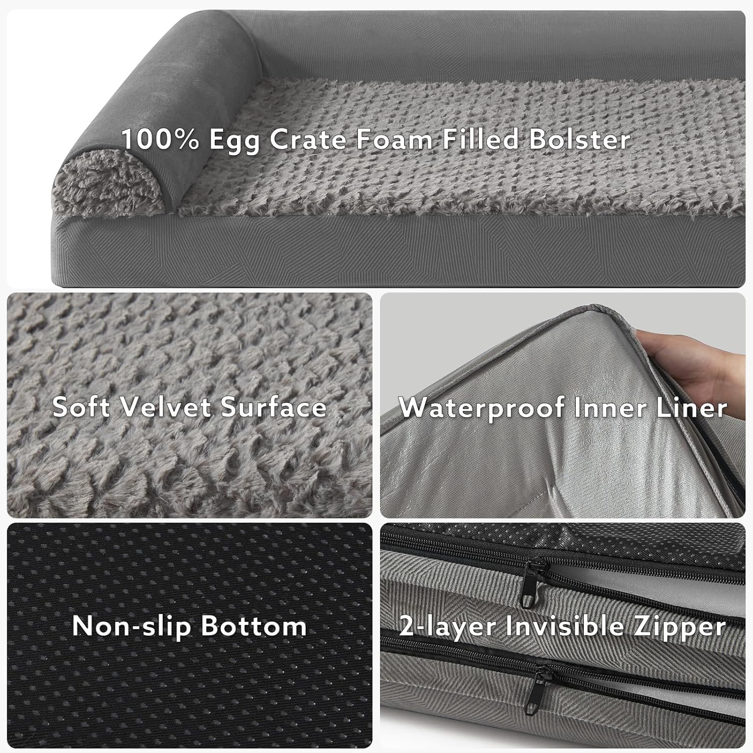 FURTIME Large Dog Bed(89 x 64cm), Orthopedic | ObaPet