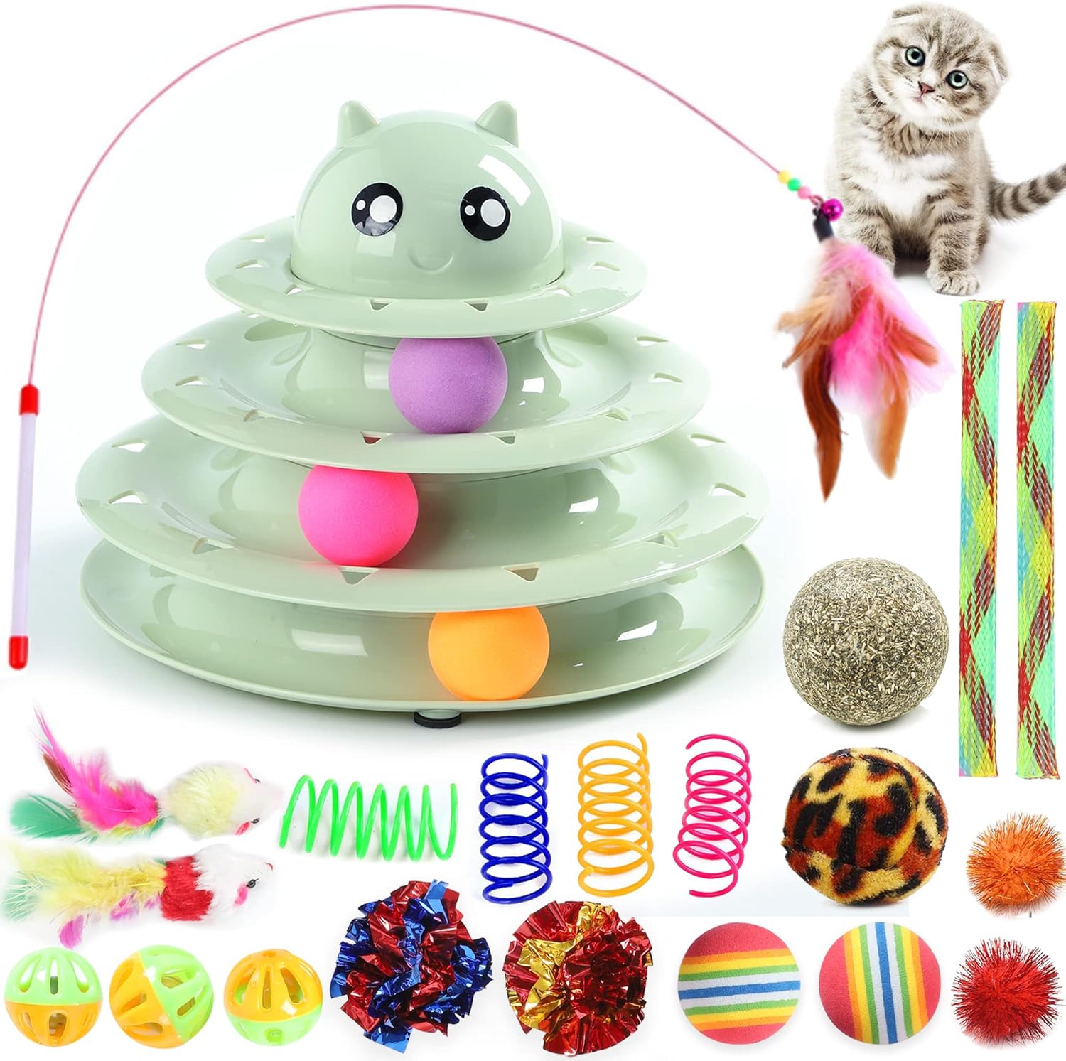 Suhaco 21 Pack Cat Toys for Indoor Cats | ObaPet