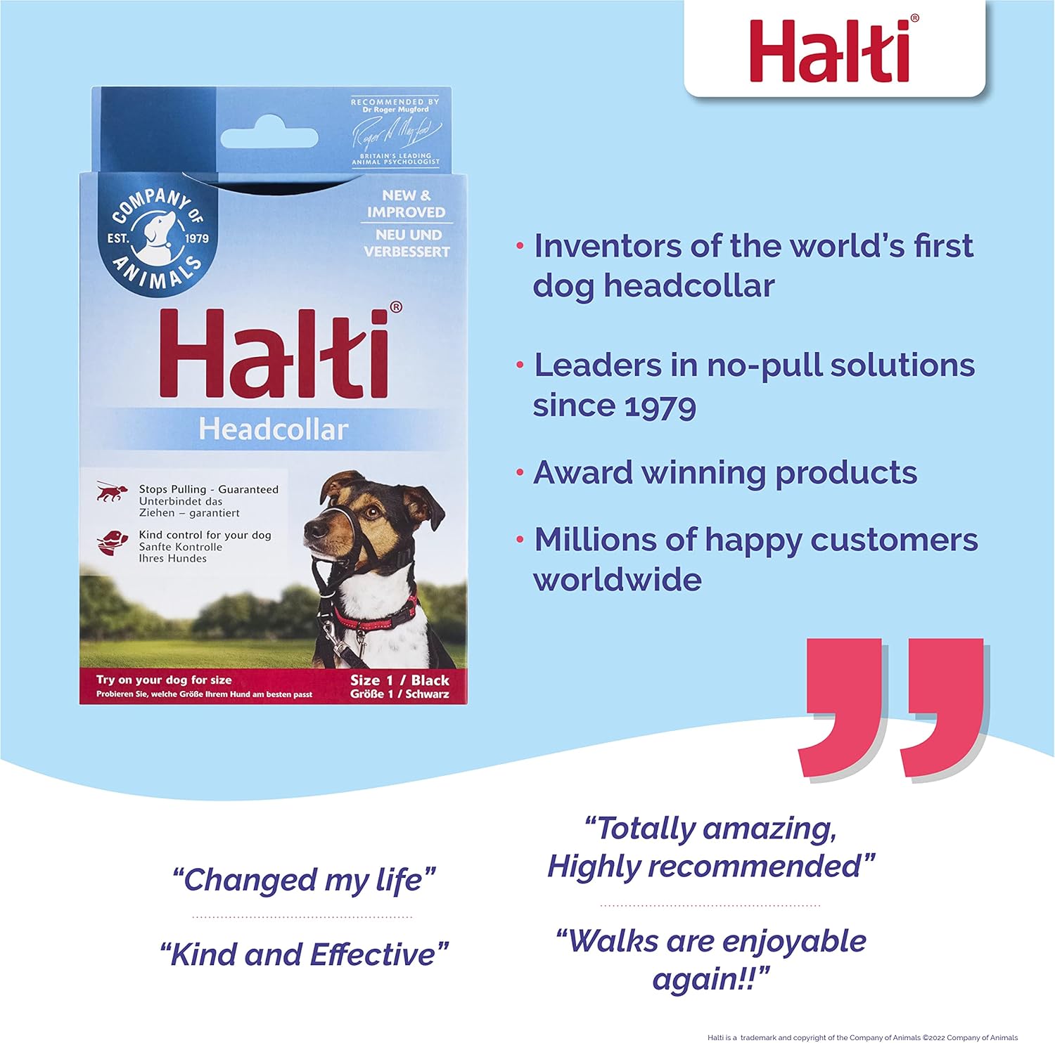 HALTI Headcollar, UK Bestselling Harness to Stop | ObaPet