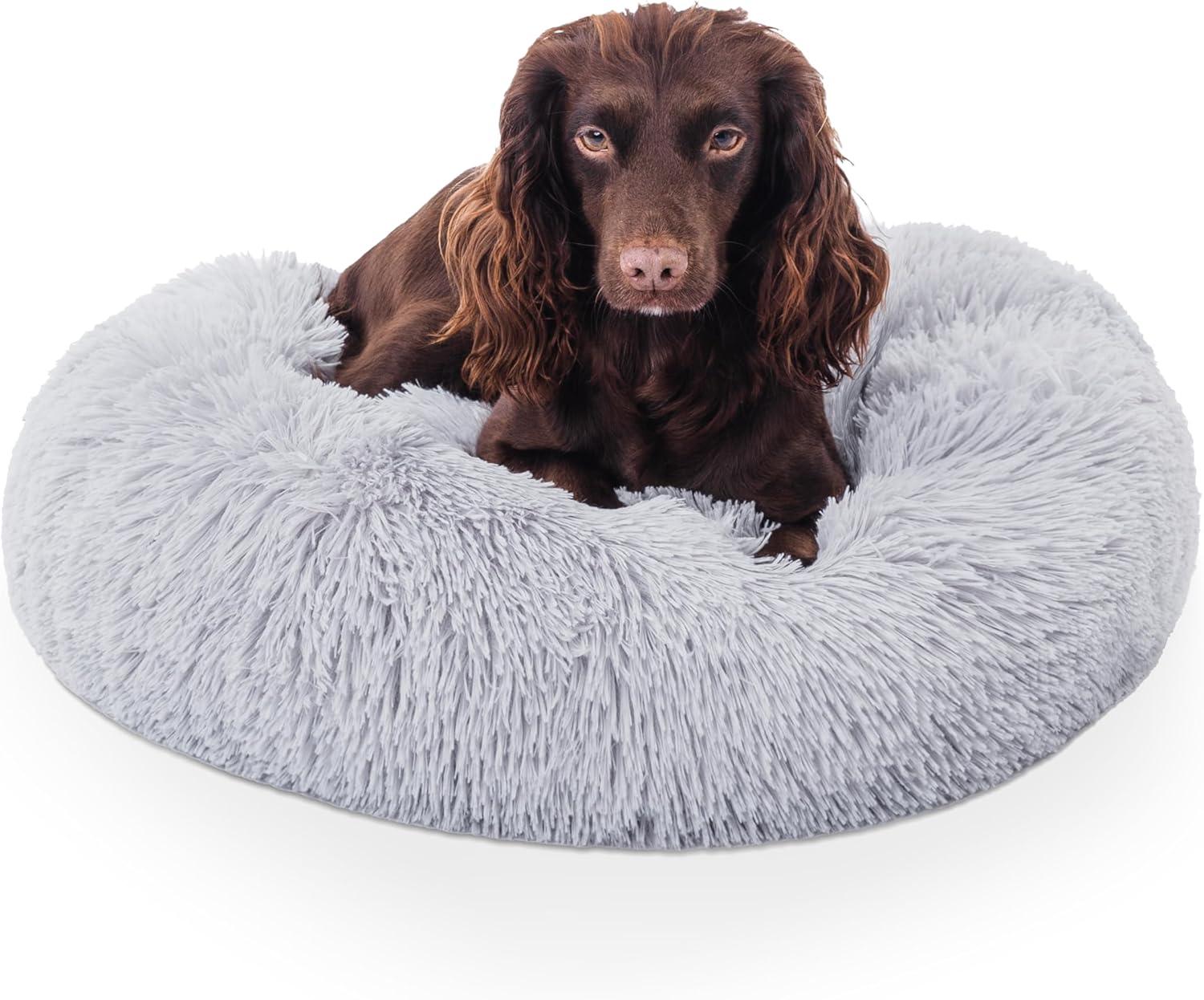 Woof & Whiskers Donut Beds For Dogs Grey Dog Bed | ObaPet