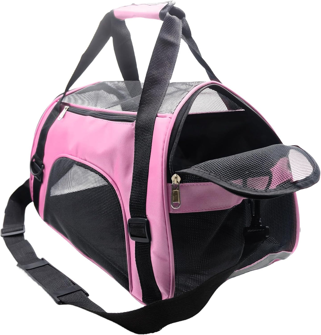 ZvoanSem Pet Carrier Bag,Small Cat Carrier Kitten Puppy little Dog Carrier for Travel Airline Approved Small Animal (Small, Blue)