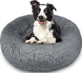 Enjamoy Plush Donut Dog Bed, Calming Round Dog | ObaPet