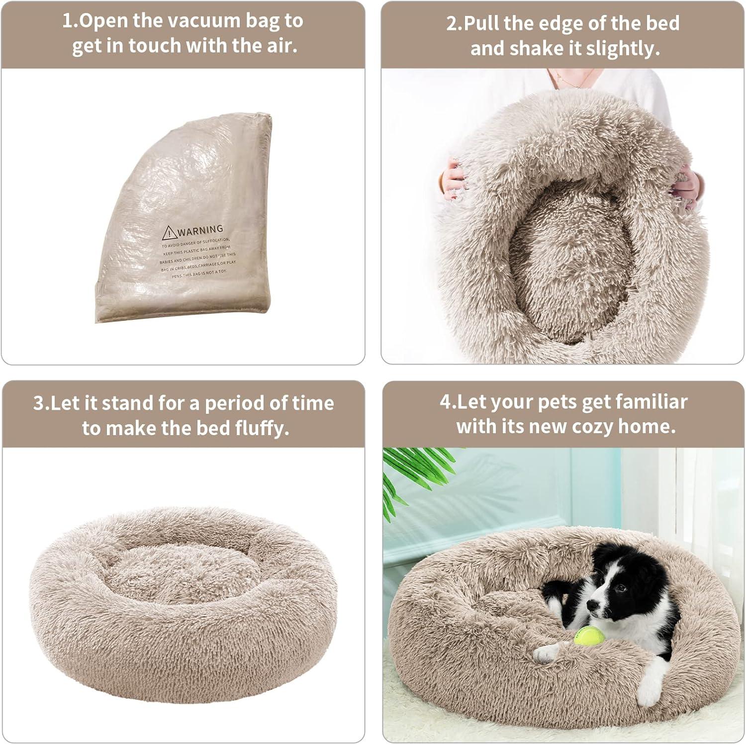 YOJOGEE Calming Donut Puppy Bed for Medium Small | ObaPet