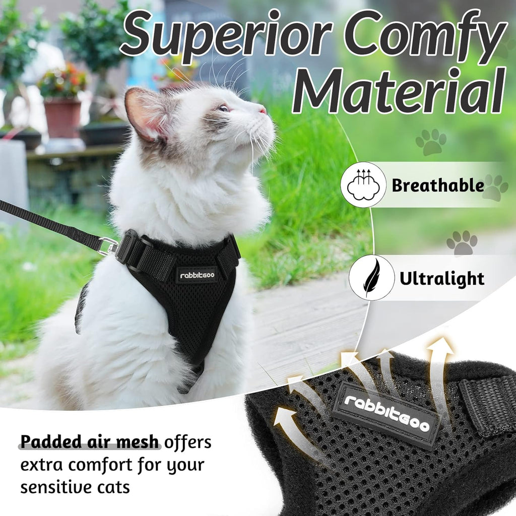 rabbitgoo Cat Harness and Lead Set, Escape Proof | ObaPet