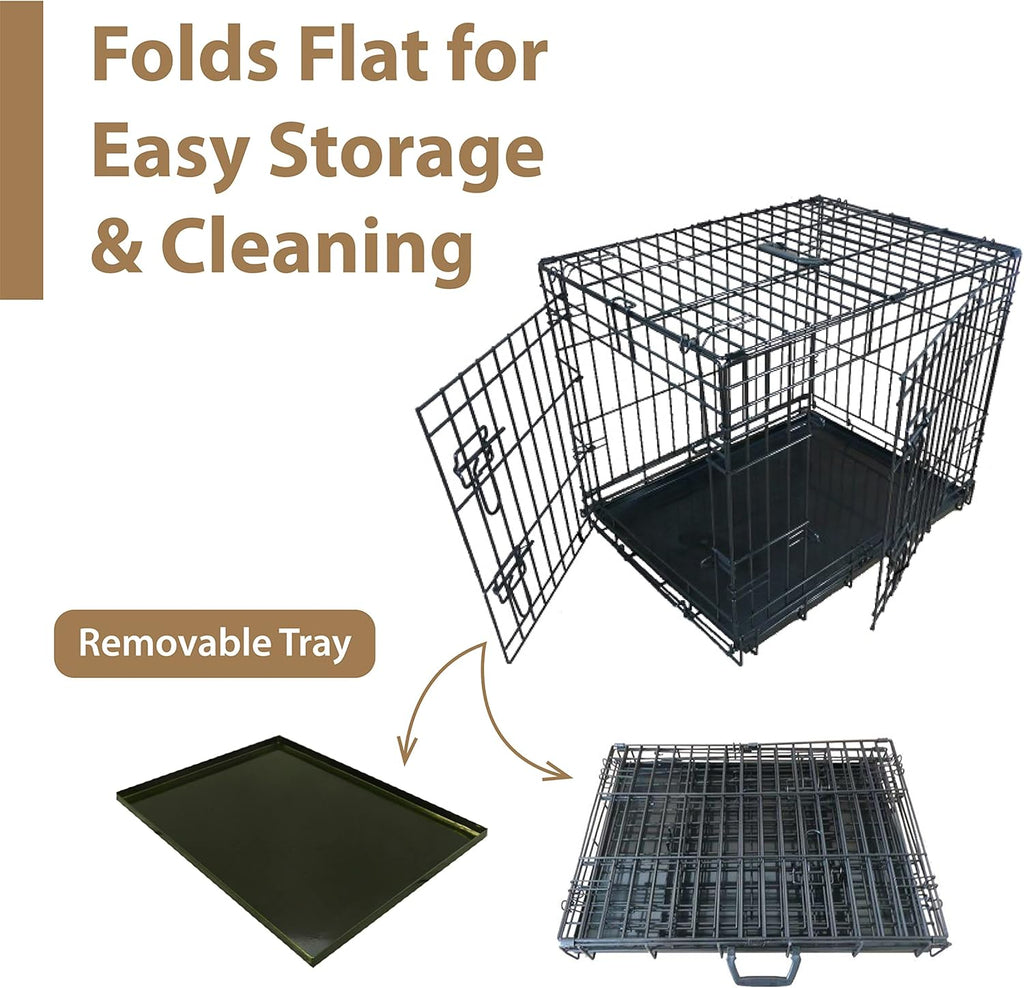 Ellie-Bo Standard Folding 2-Door Dog Cage/Crate | ObaPet