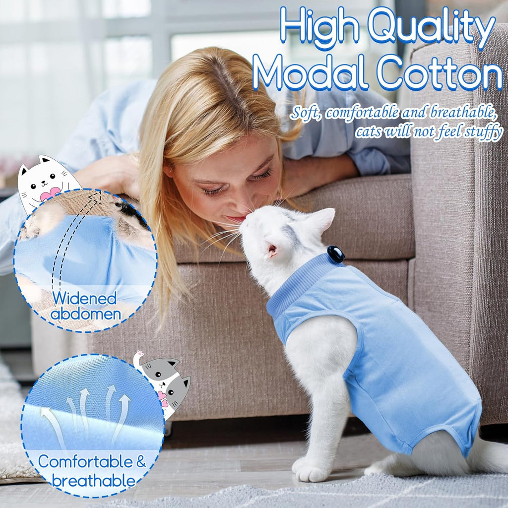 2PCS Cat Professional Recovery Suit, | ObaPet