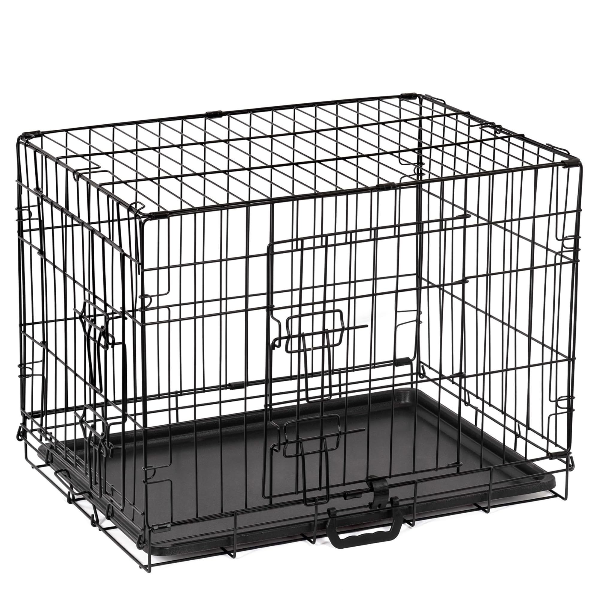 Dog Crate Dog Puppy Pet Cage, Dog Crate with Removal Tray,Folding Metal Pet Dog Training Cage Crate for Dogs