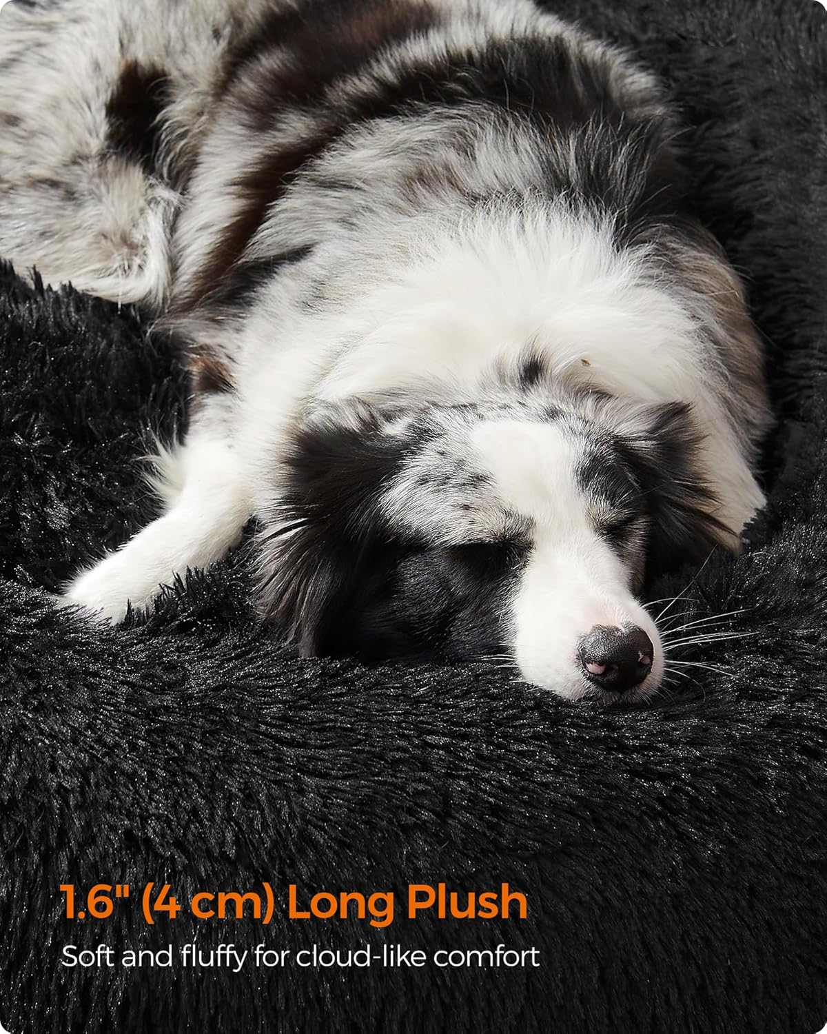 Feandrea Dog Bed, Donut Cat Bed, Fluffy Calming | ObaPet