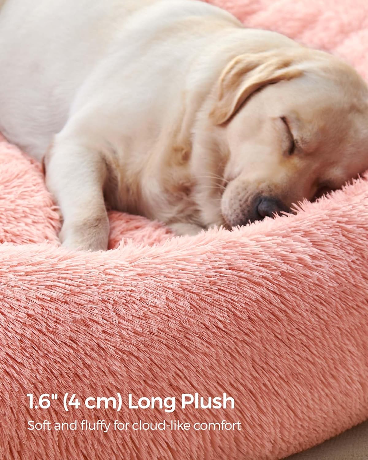 Feandrea Dog Bed, Donut Cat Bed, Fluffy Calming | ObaPet