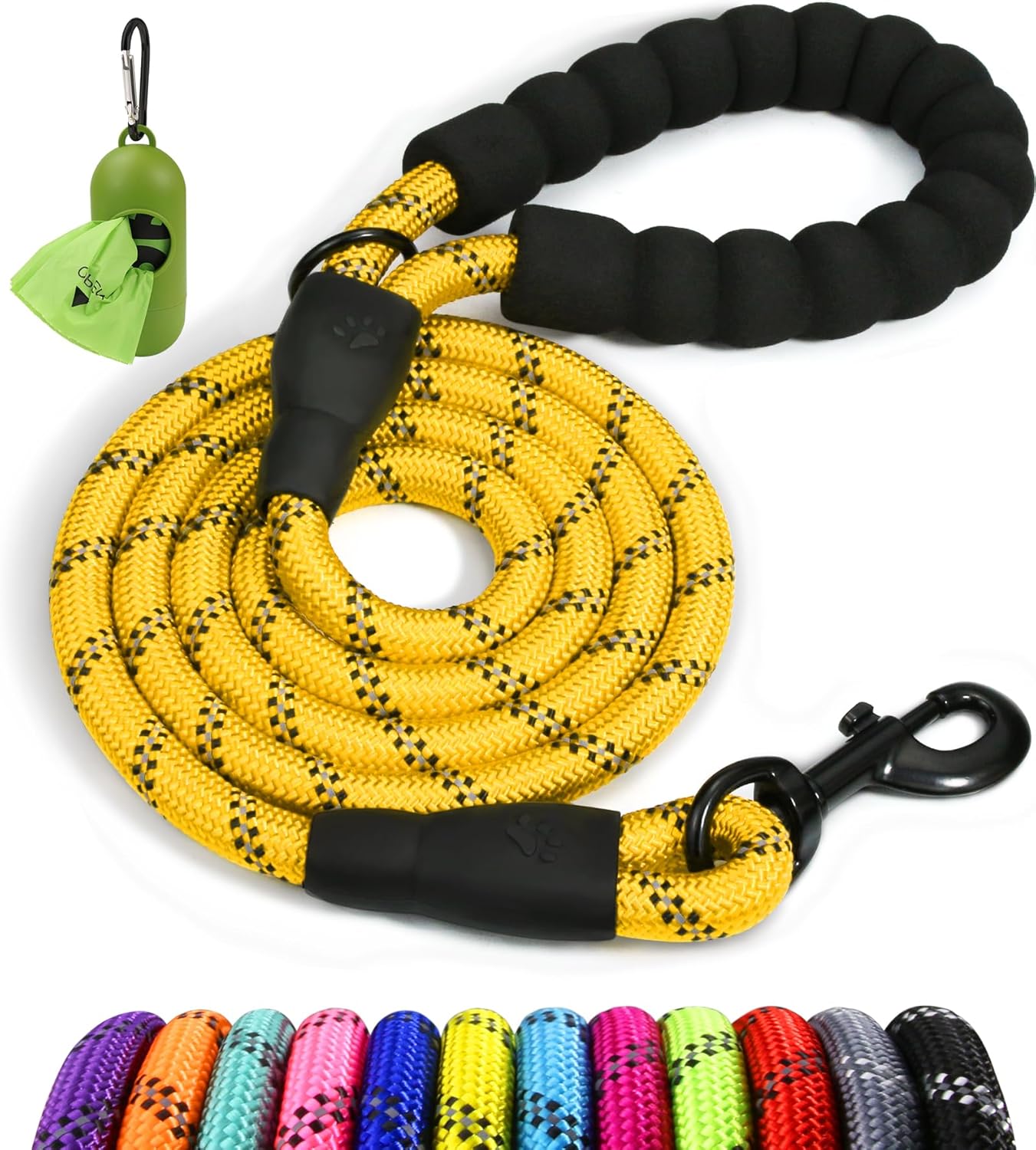 Taglory Rope Dog Lead with Soft Padded Handle, | ObaPet