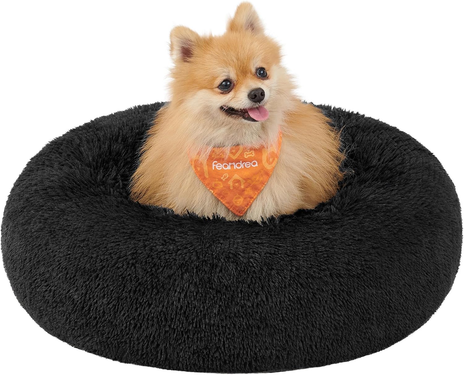 Feandrea Dog Bed, Donut Cat Bed, Fluffy Calming | ObaPet