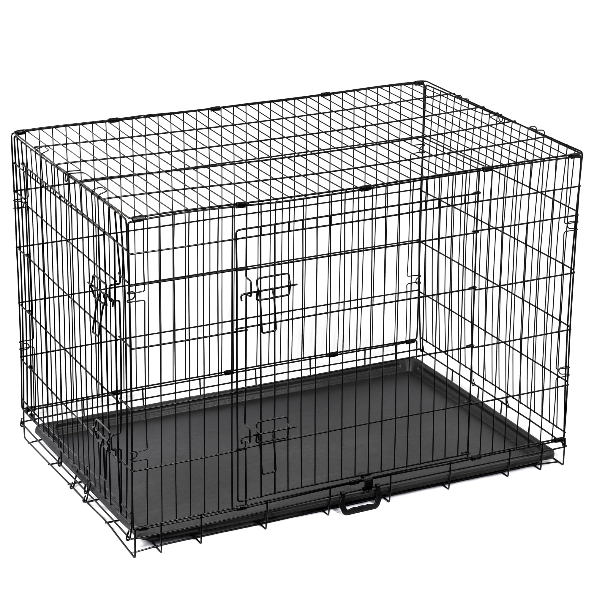 Dog Crate Dog Puppy Pet Cage, Dog Crate with Removal Tray,Folding Metal Pet Dog Training Cage Crate for Dogs