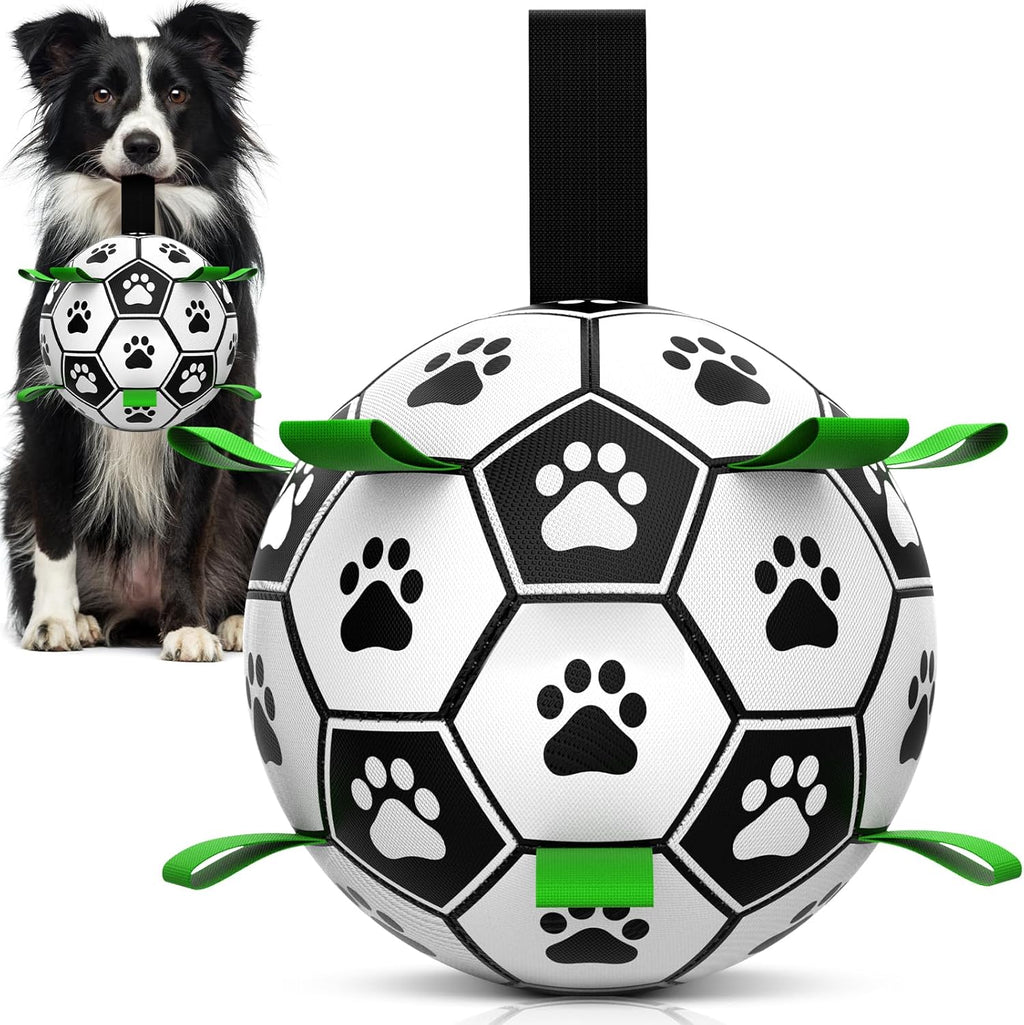 HETOO Interactive Dog Football Toys with Grab Tabs, Durable Dog Water Balls for Small Medium Breed, Indoor & Outdoor