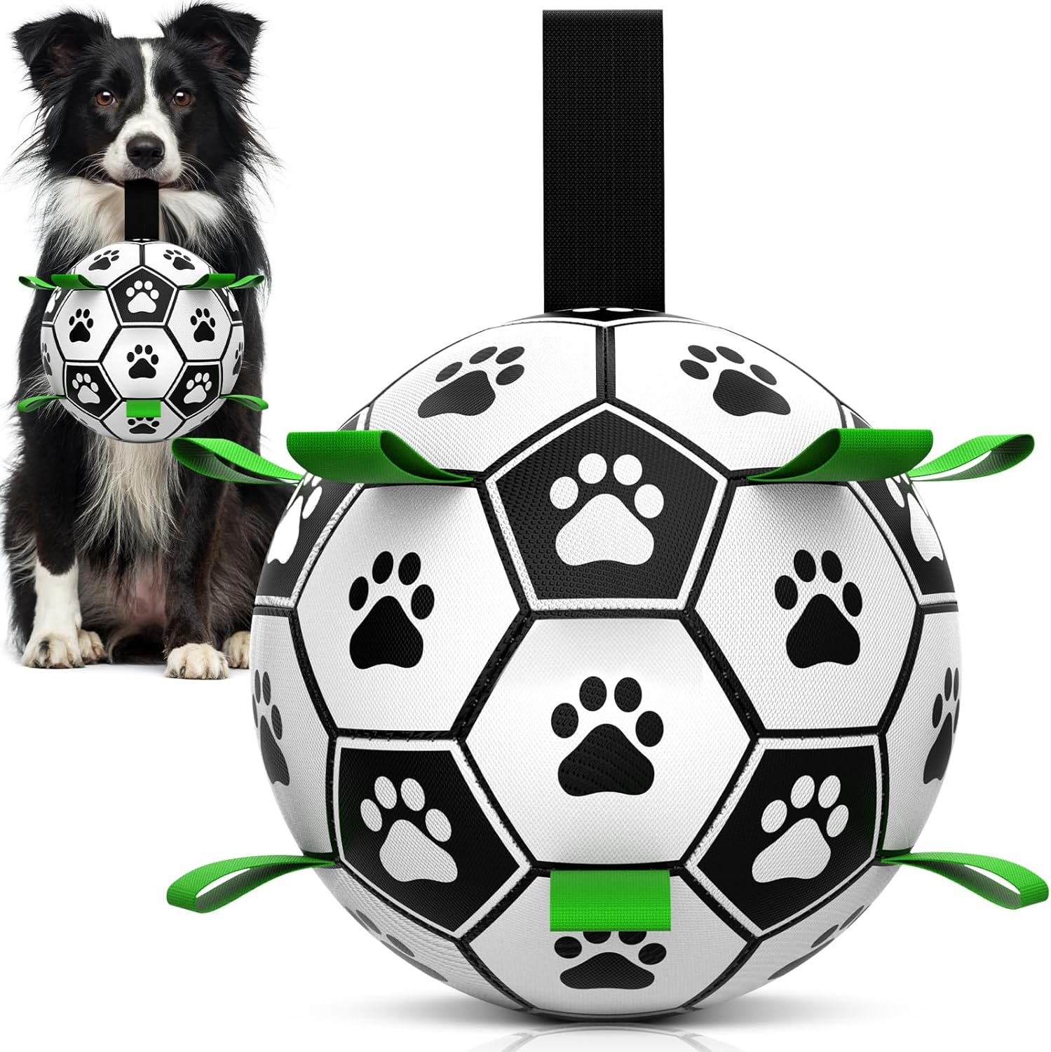 HETOO Interactive Dog Football Toys with Grab Tabs, Durable Dog Water Balls for Small Medium Breed, Indoor & Outdoor