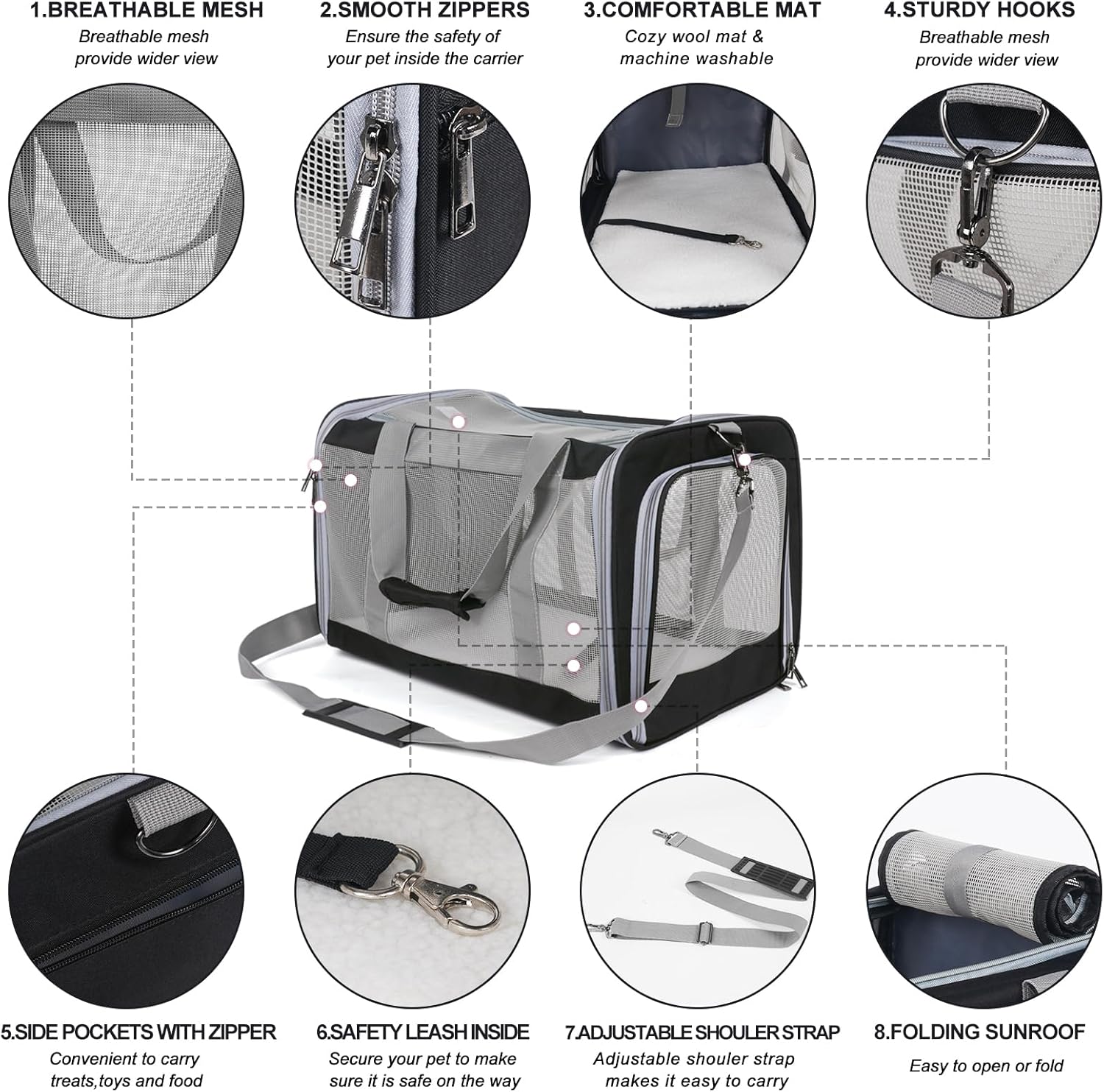 TIYOLAT Cat Carrier, Pet Carrier Airline | ObaPet