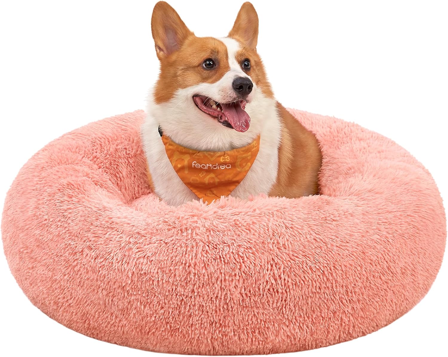 Feandrea Dog Bed, Donut Cat Bed, Fluffy Calming | ObaPet