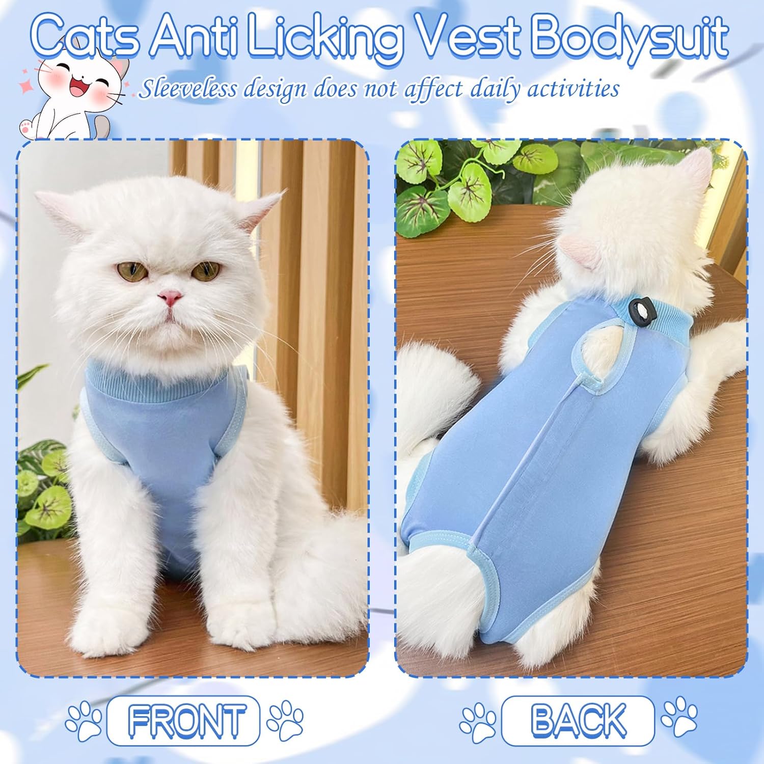 2PCS Cat Professional Recovery Suit, | ObaPet