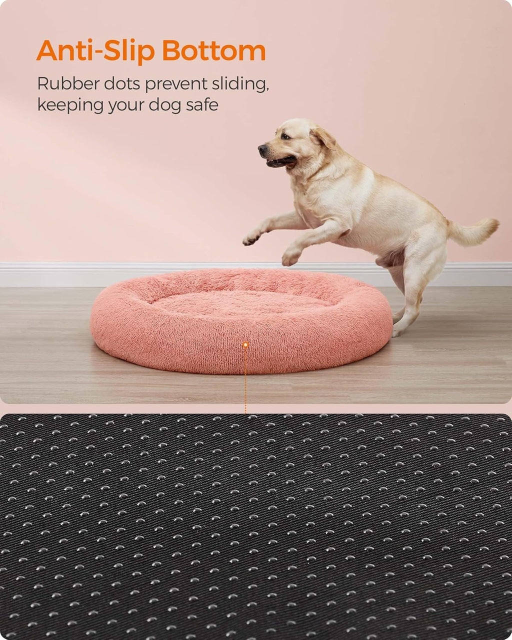Feandrea Dog Bed, Donut Cat Bed, Fluffy Calming | ObaPet