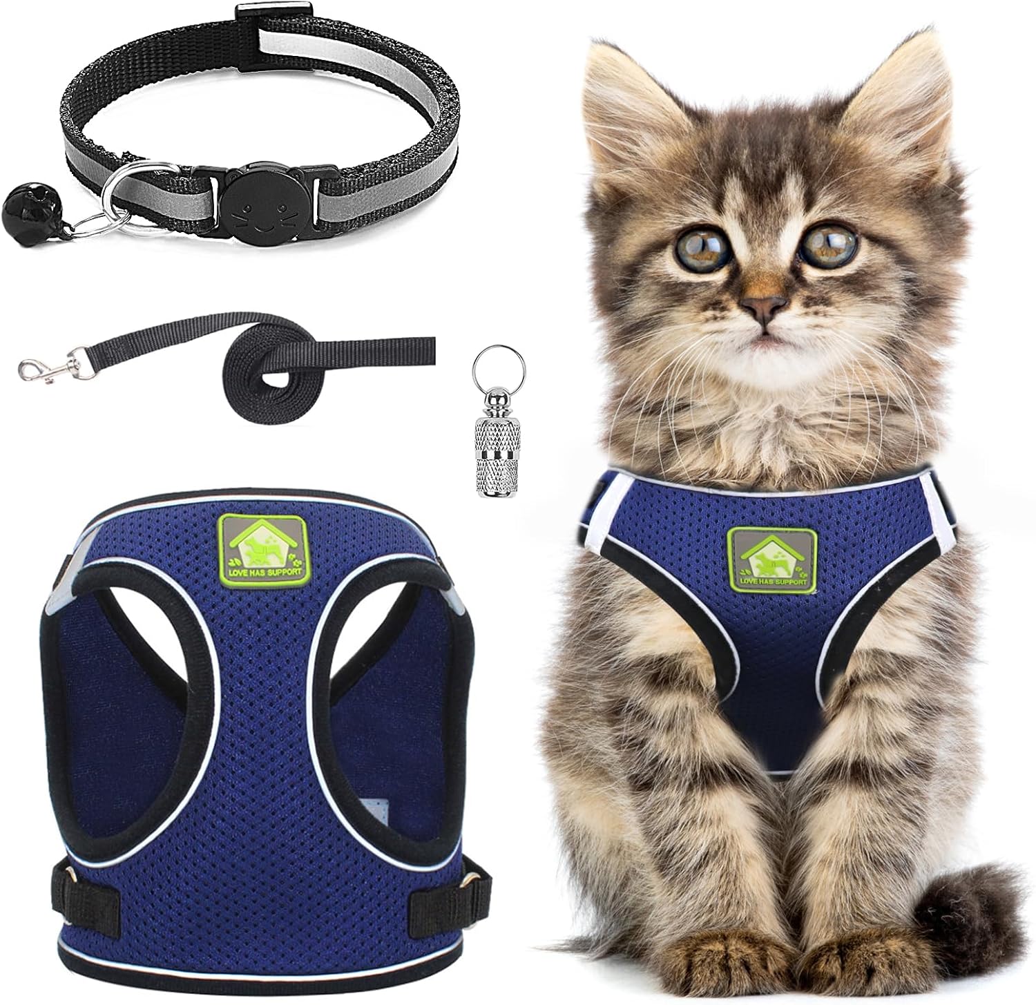 Cat Harness and Lead Set,Adjustable Reflective | ObaPet