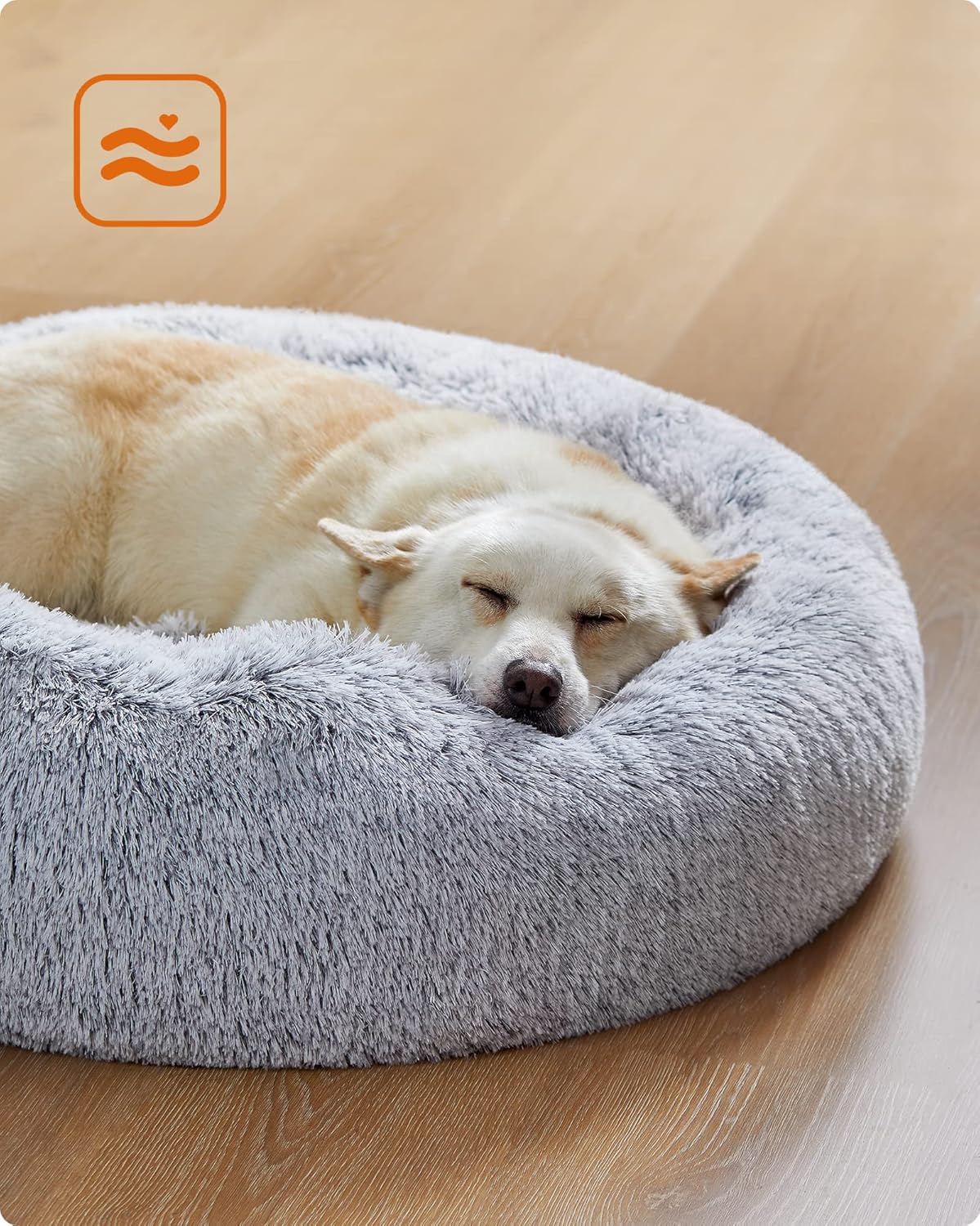 Feandrea Dog Bed, Donut Cat Bed, Fluffy Calming | ObaPet