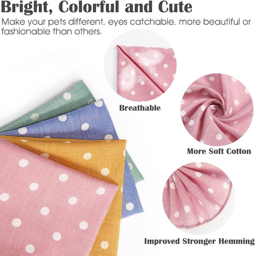 4Pcs Dog Bandana for Small Medium Large Dogs, | ObaPet