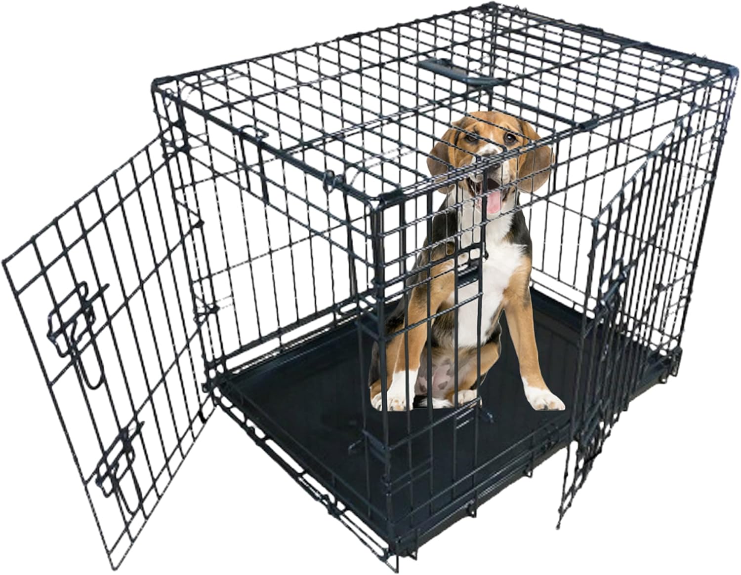 Ellie-Bo Standard Folding 2-Door Dog Cage/Crate | ObaPet