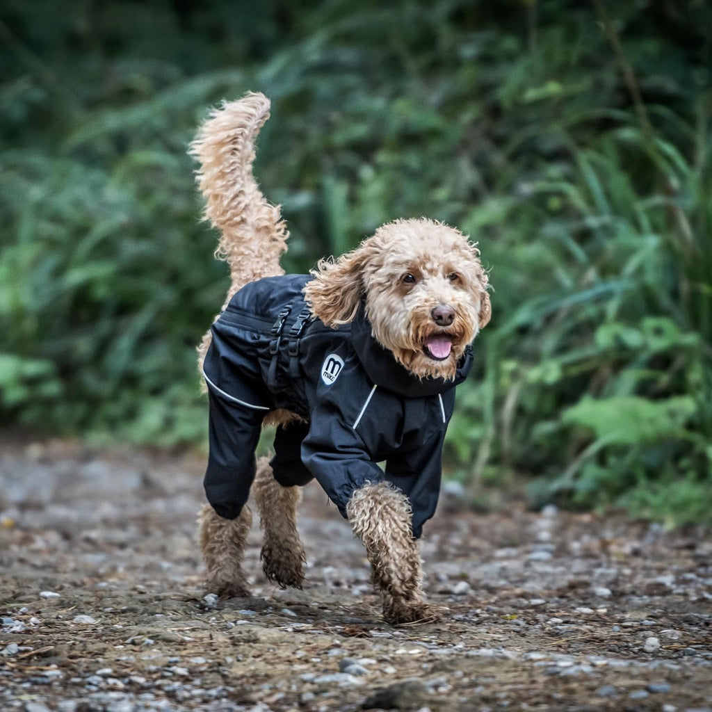 Mikki Doodles Dog Raincoat, Waterproof, Windproof, Silky Lining, Less Friction Means Less Knots & Tangles