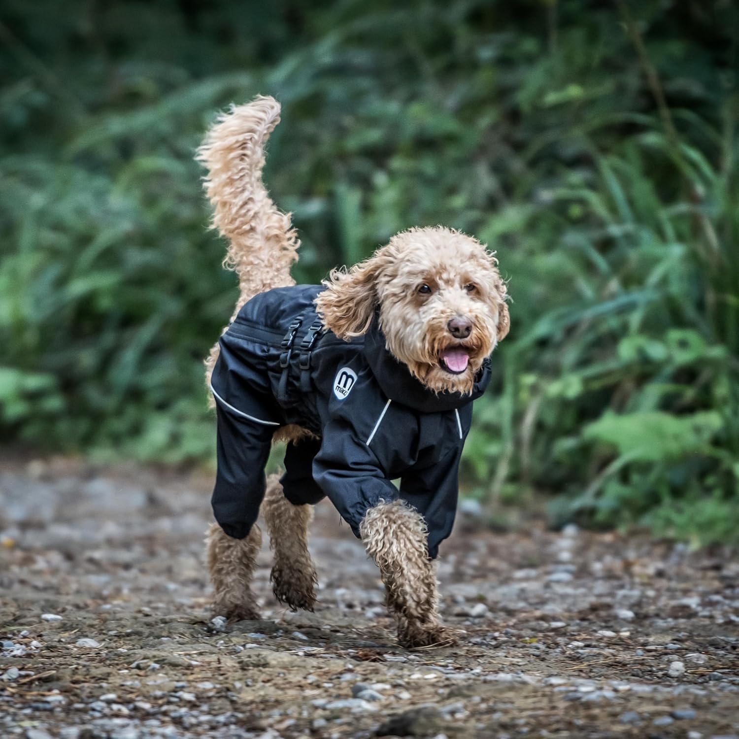 Mikki Doodles Dog Raincoat, Waterproof, Windproof, Silky Lining, Less Friction Means Less Knots & Tangles