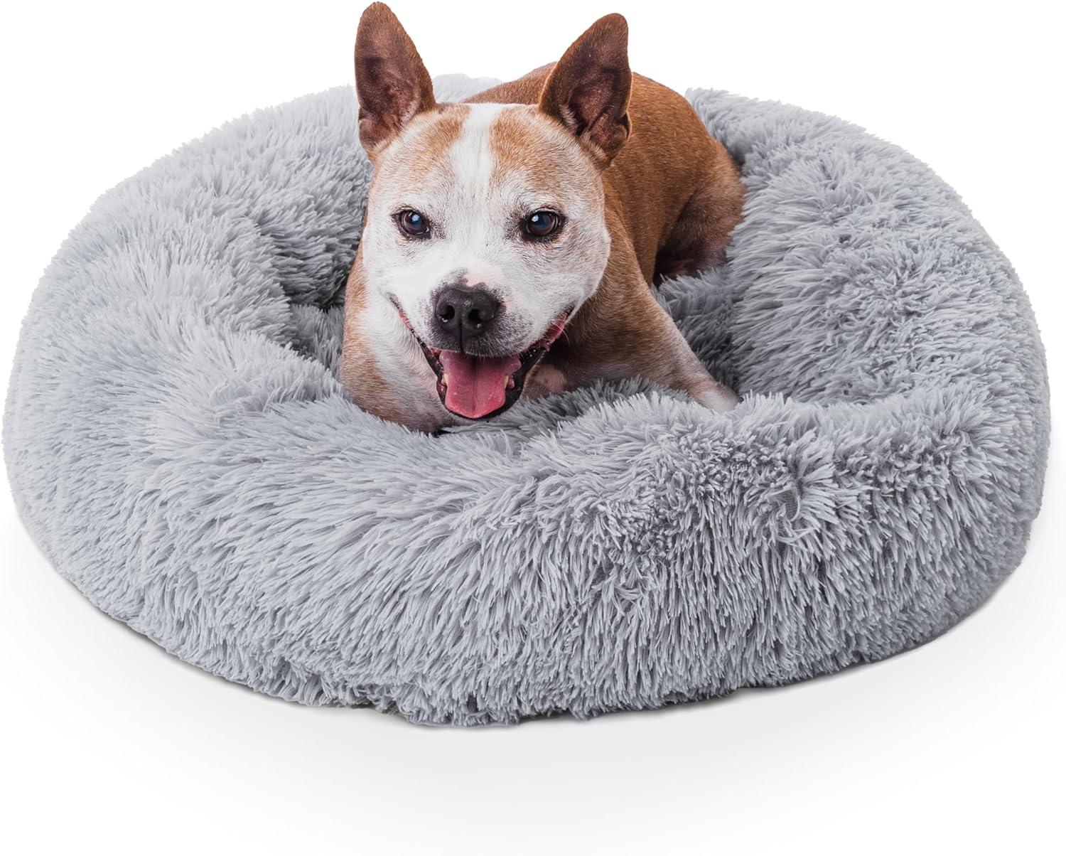 Woof & Whiskers Donut Beds For Dogs Grey Dog Bed | ObaPet