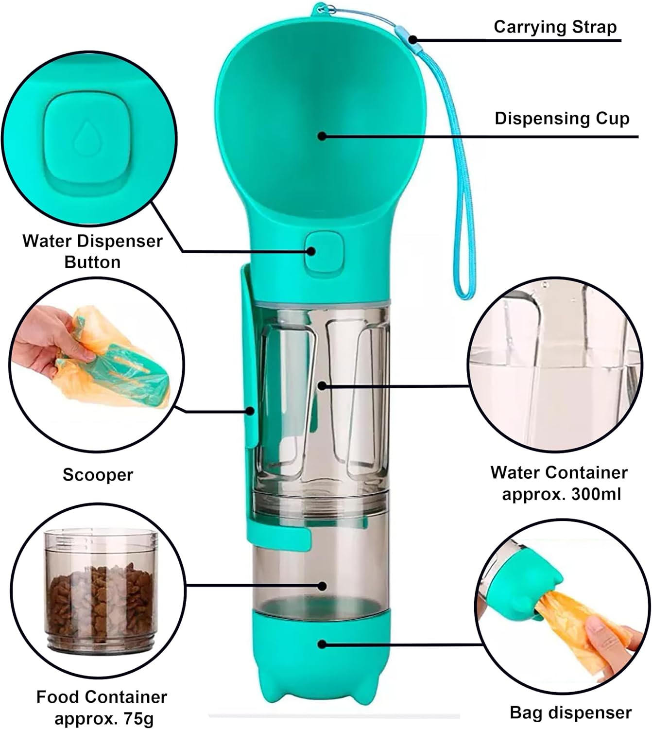 RFinote Dog Water Bottle | ObaPet